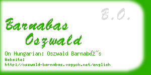 barnabas oszwald business card